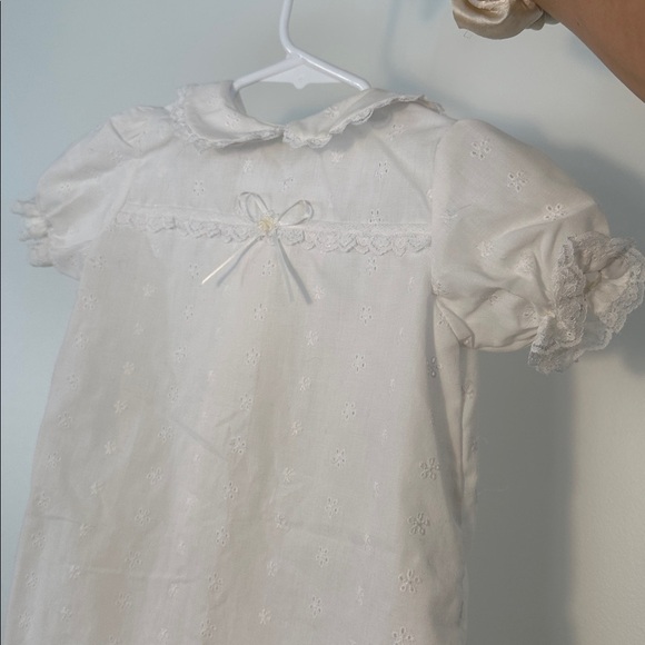 Vintage Embroidered Baby Eyelet Dress - Picture 1 of 9